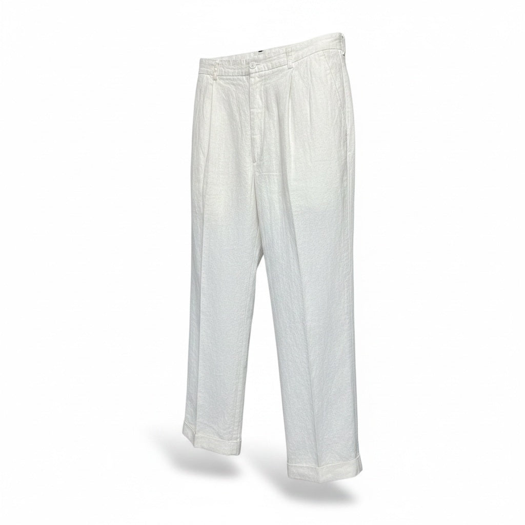 XL Pure Diamond OFF WHITE Linen Solid Size XL Walking Suit
