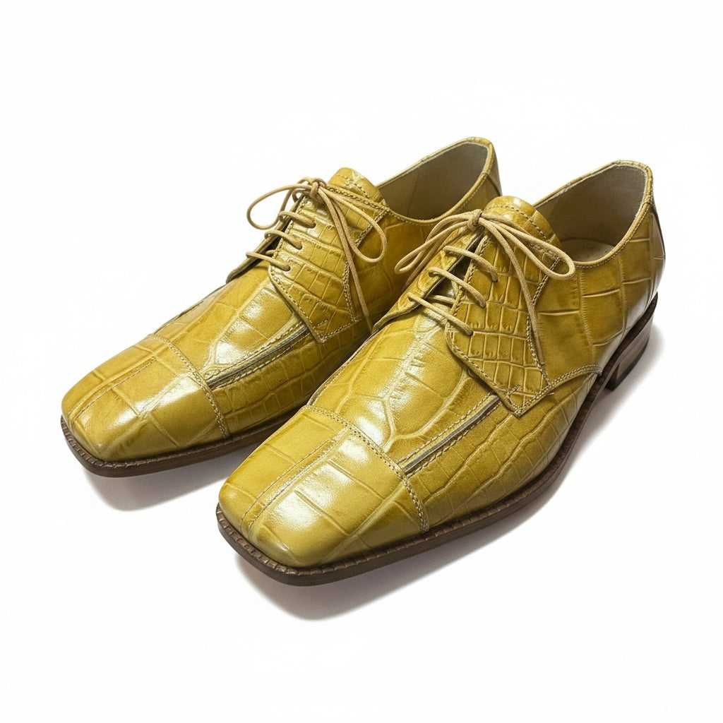 Shoe Size 10.5 Fortune Gold Alligaor Dress Shoes