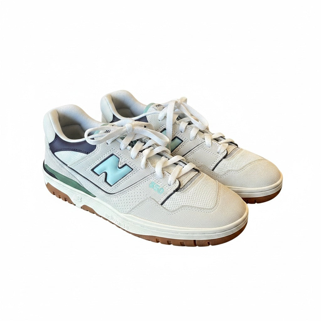 Shoe Size 8.5 New Balance OFF WHITE Suede/Leather Textured Sneakers