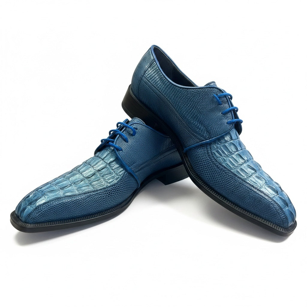 Shoe Size 11.5 Romano Blue Crocodile Exotic Animal Skins