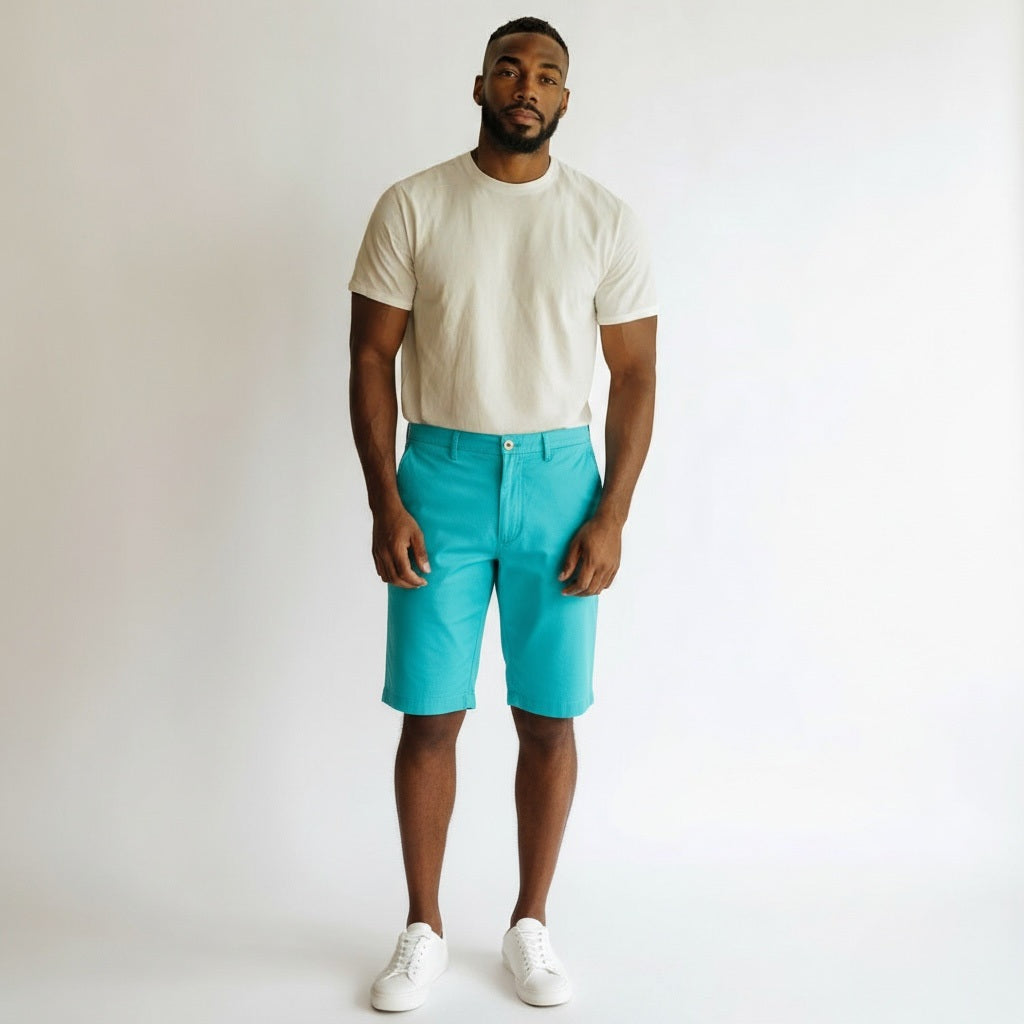 Size 42 Roundtree Yorke Mint Green Cotton Blend Solid Shorts