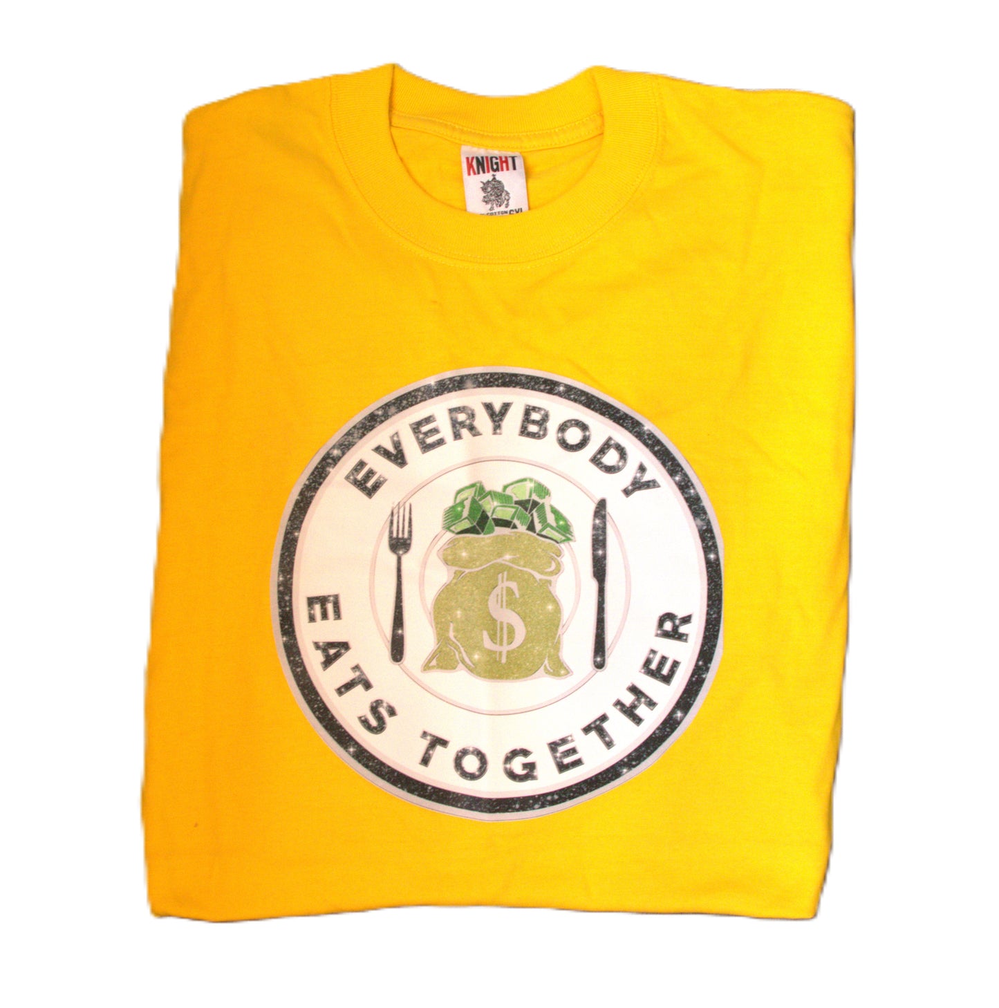 Size 6XL General Merchandise Yellow Cotton Print T-shirt