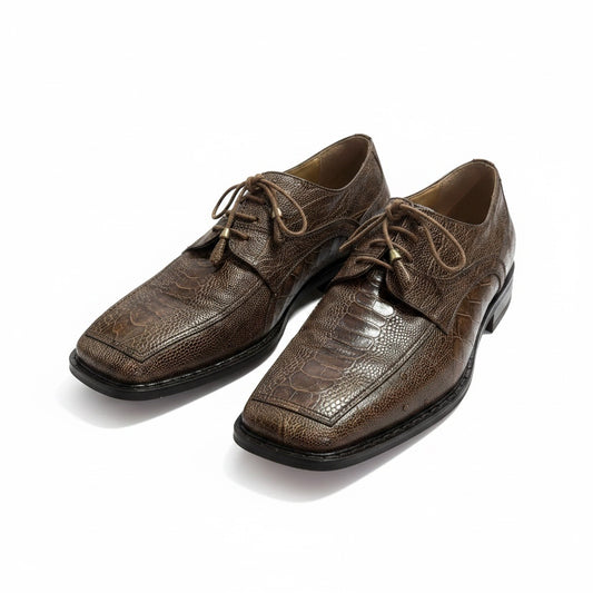Shoe Size 11 David Eden Brown Aligator/Lizard Solid Dress Shoes