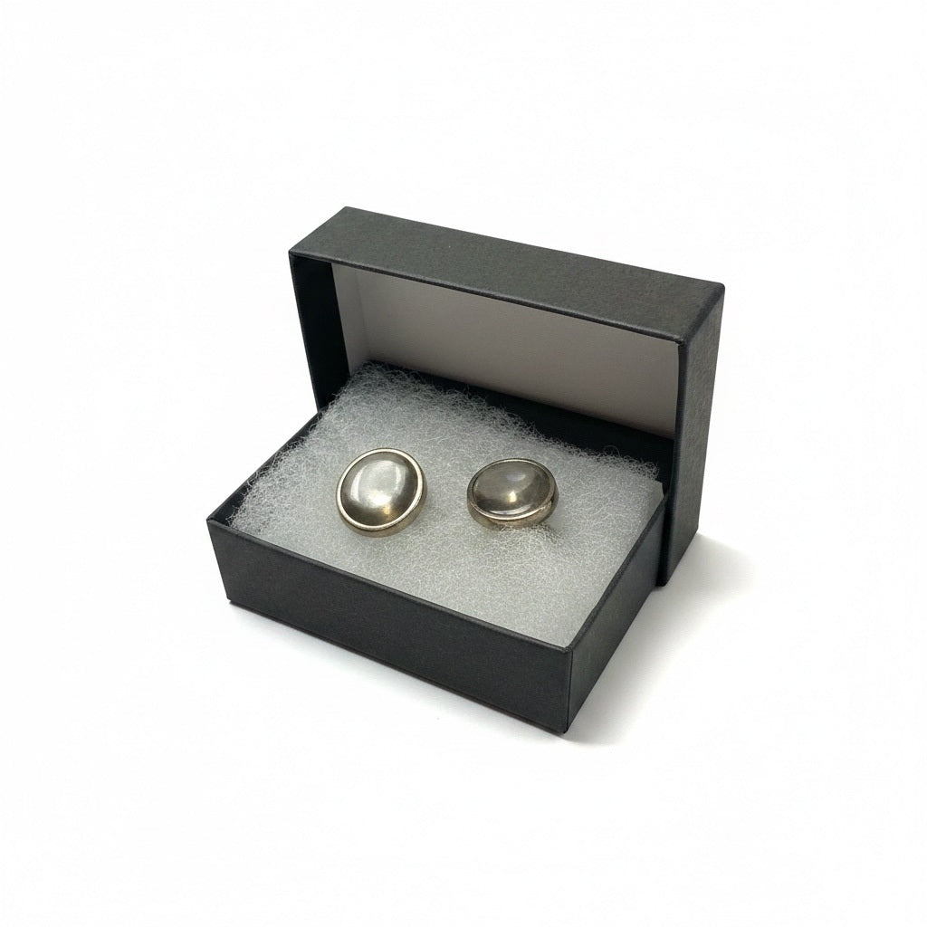 AG Silver Solid Cuff Links