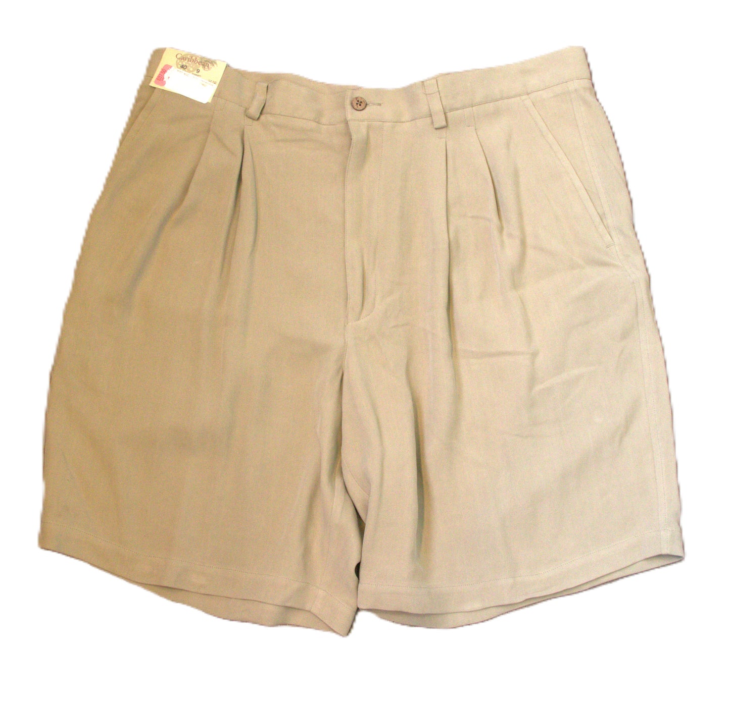 Size 40 Caribbean Khaki Silk Shorts