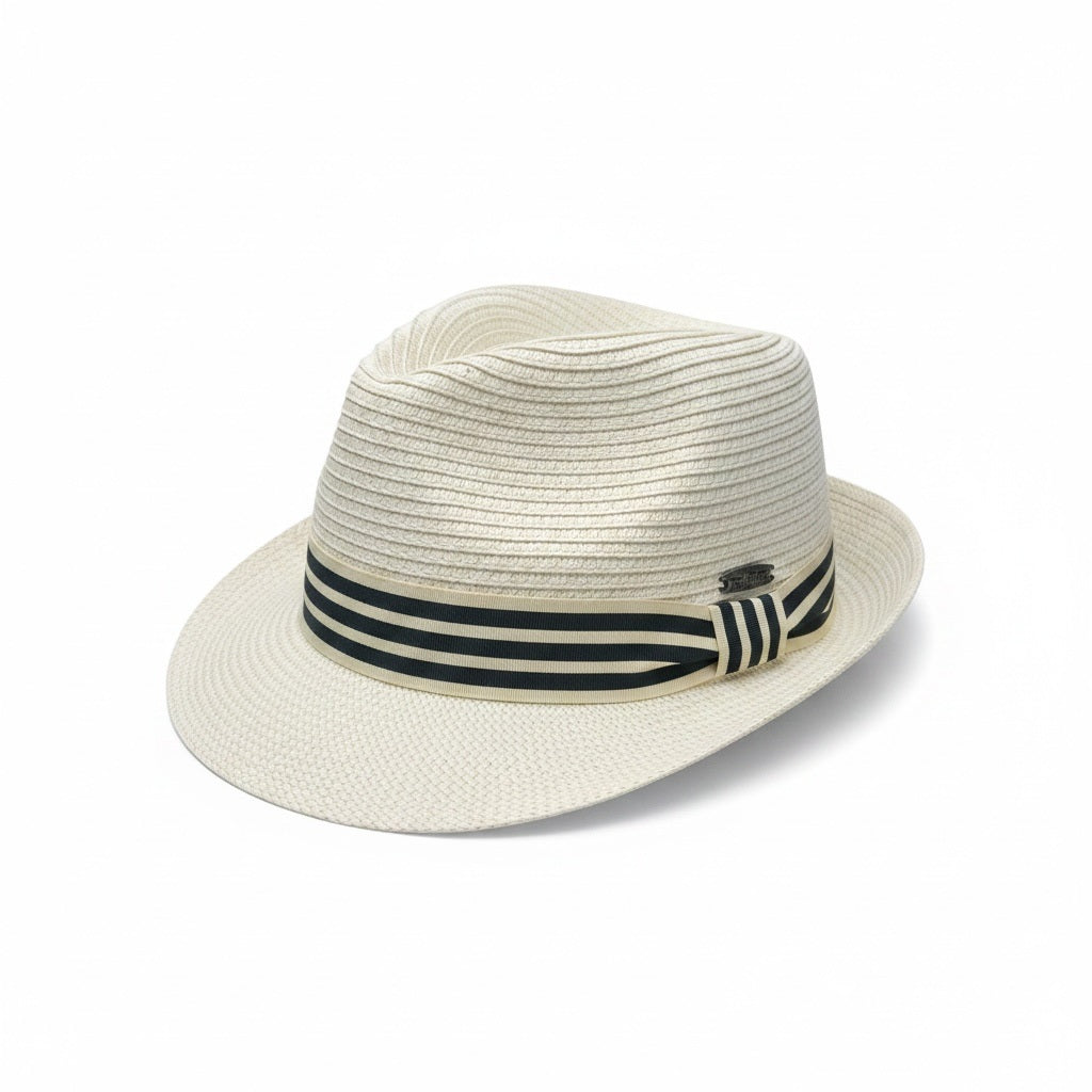 Tidal Tom Cream/Tan Straw Two Tone Size M/L Straw Hats