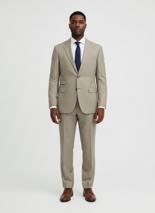 42R Fenzi Dark Tan Suit Jacket