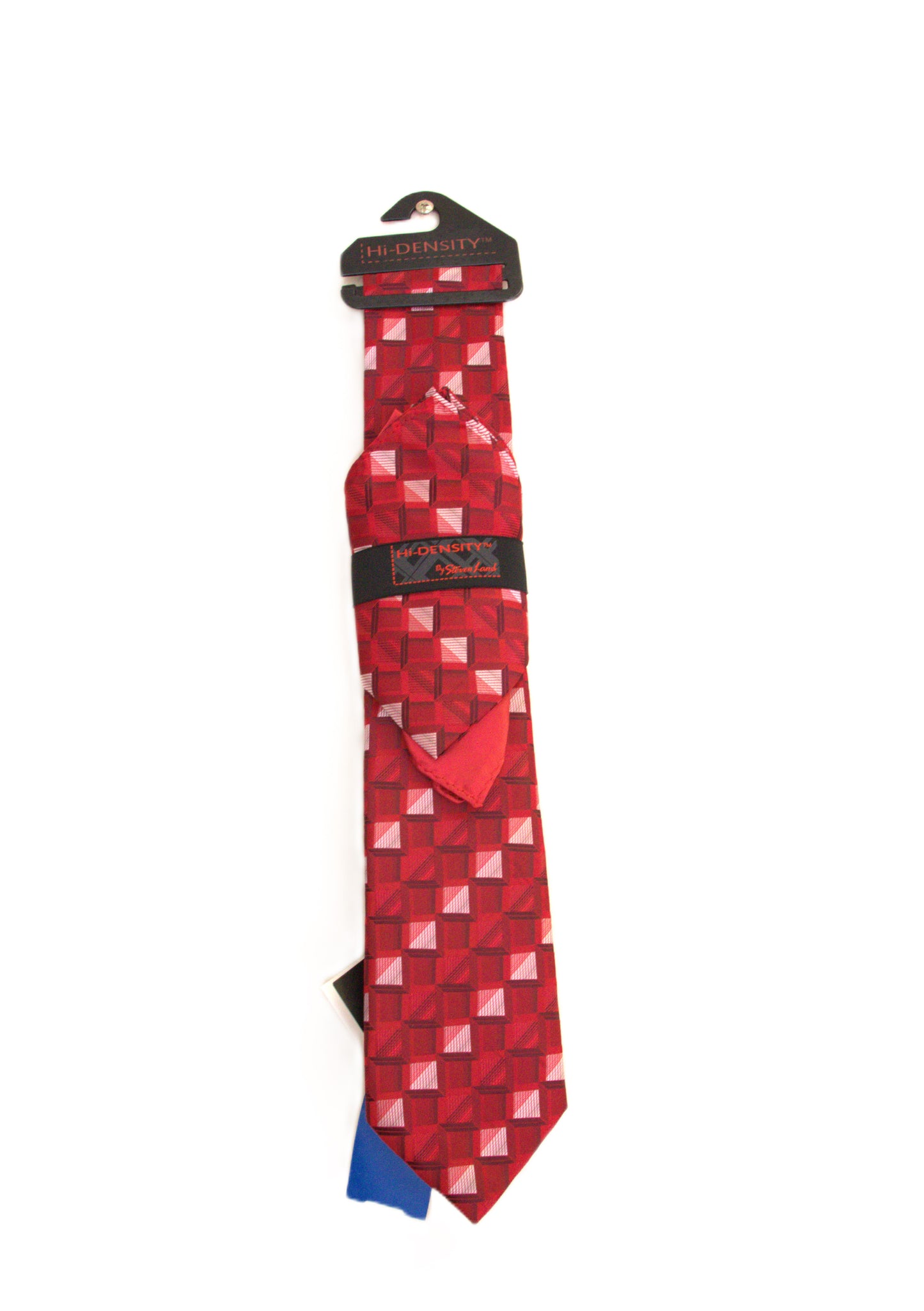 Hi-density Red Print Silk Geometric Men's Ties