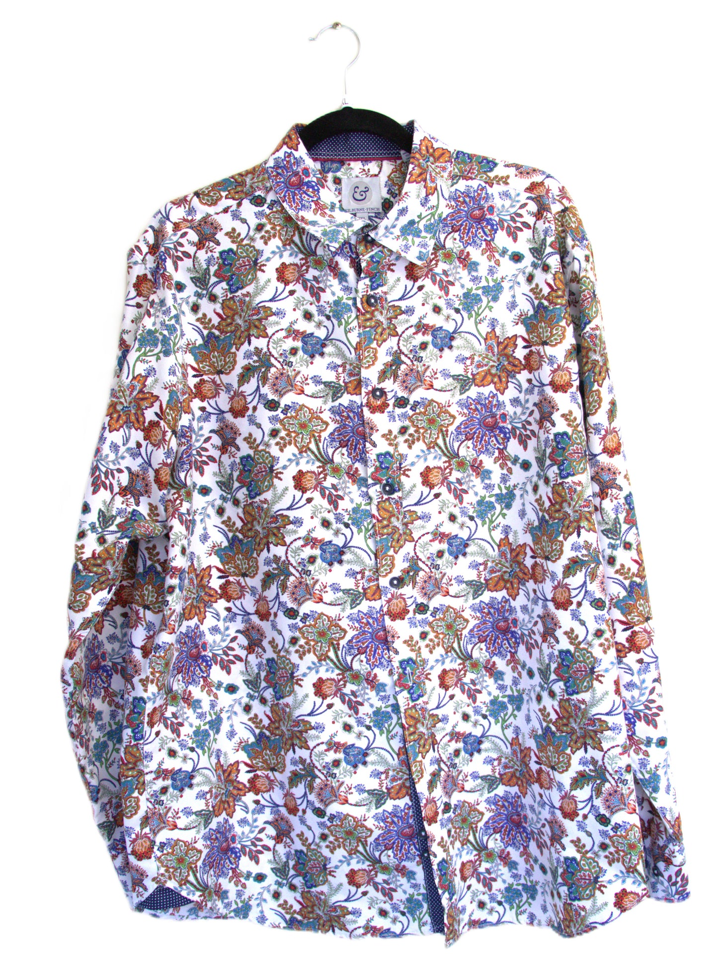 Size XXL Kirkland Kilburne-Finch Polyester Floral Long Sleeve Shirt