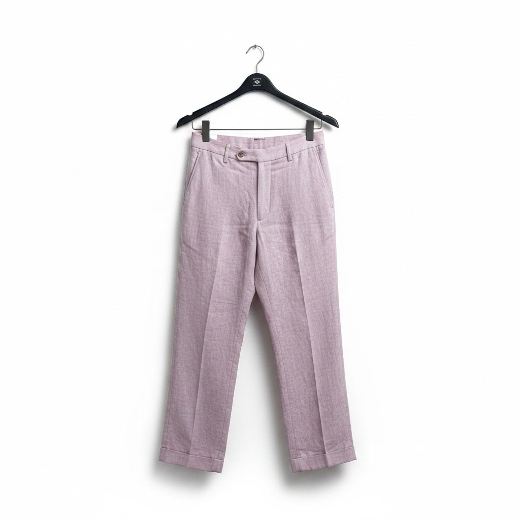 48R JOSEPH ABBOUD Pink Linen Size 48R Suit