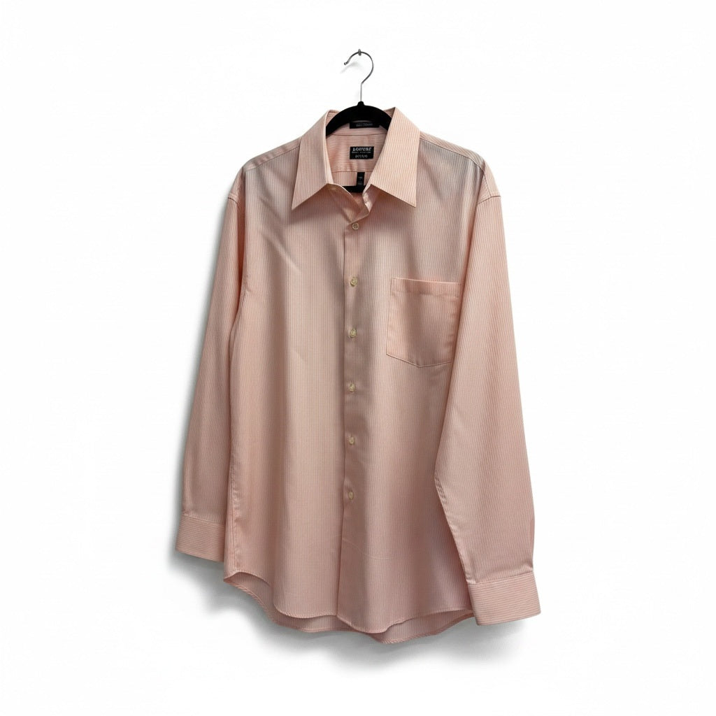 Size XL Arrow Bradstreet Peach Cotton Stripes Long Sleeve Shirt