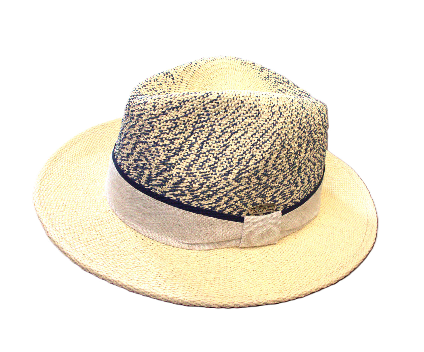 Tidal Tom Tan/Blue Straw Speckle Size XL Straw Hats