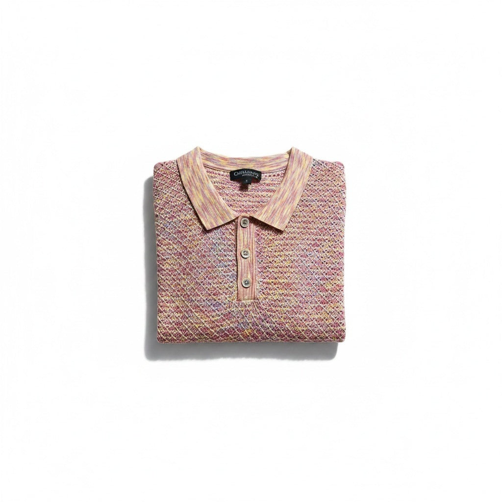 Prestige Multi-Color Rayon Blend Print Short Sleeve Pullover