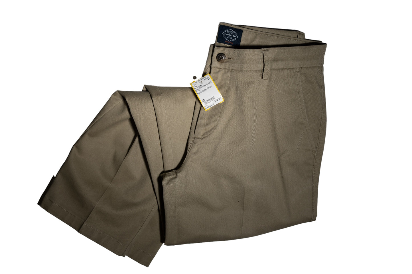 Size 30 St. John Bay Khaki Cotton Blend Solid Pants