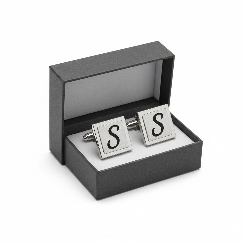 AG Silver Solid Cuff Links