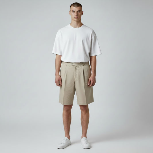 Size 40 PGA Tour Khaki Polyester Solid Shorts