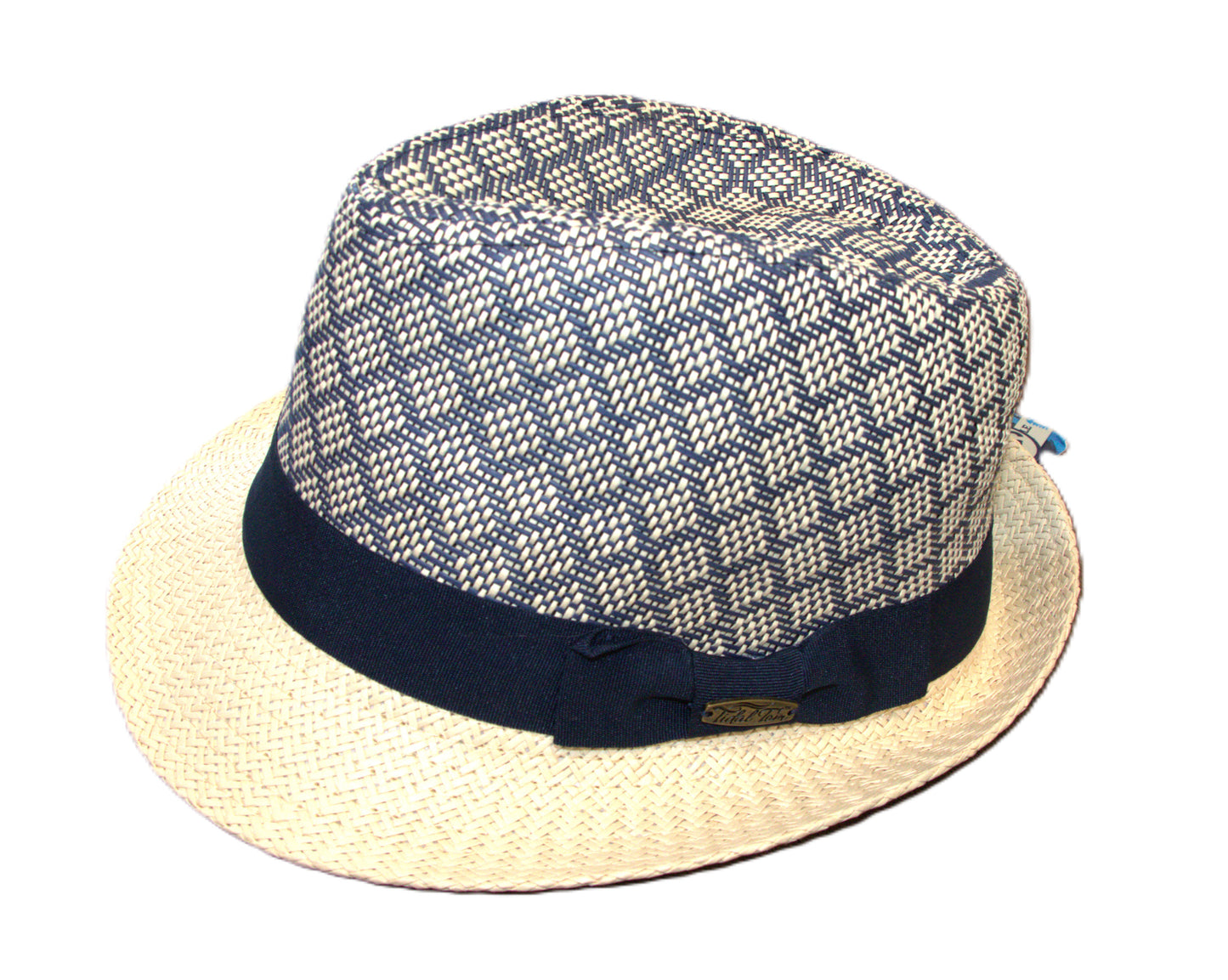 Tidal Tom Blue/Tan Straw WEAVE Size M/L Straw Hats