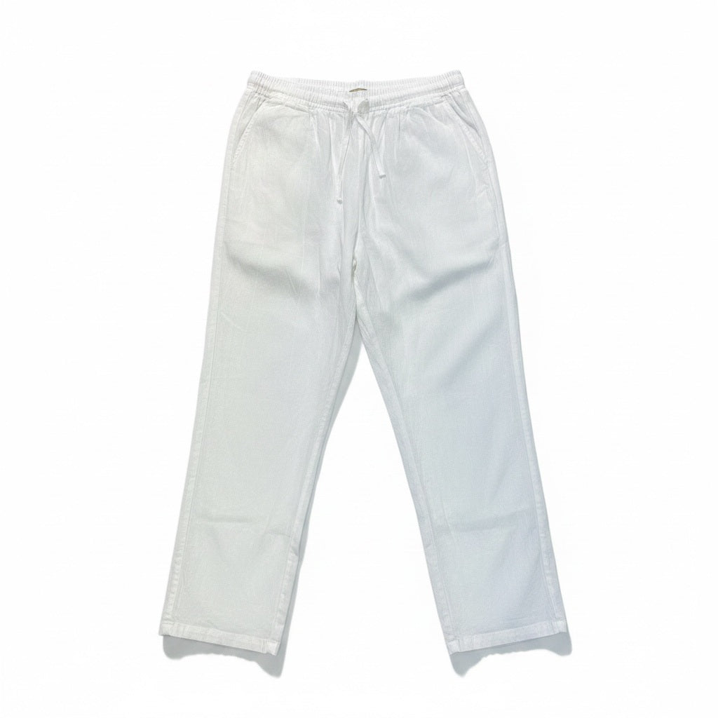 Size XXL Universal Thread White Linen Blend Solid Two Piece Casual Set