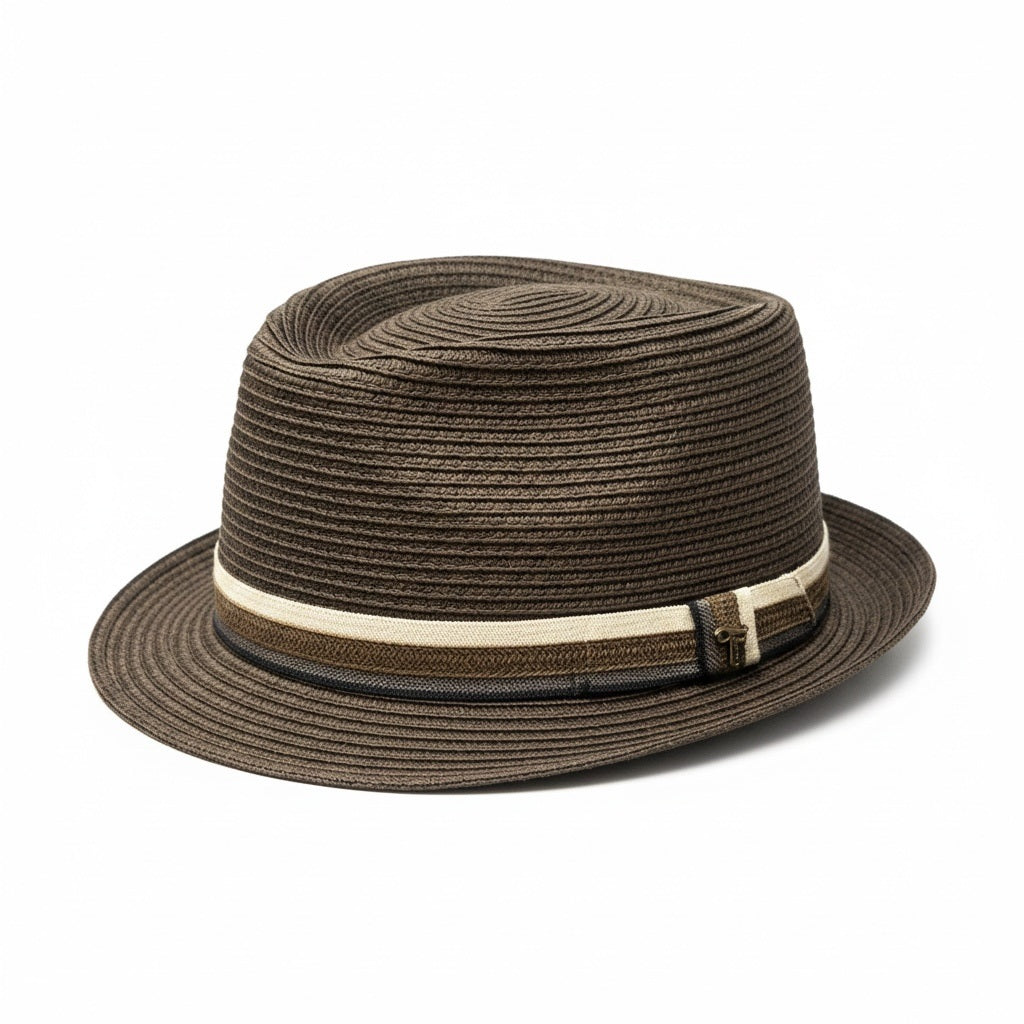 Tidal Tom Brown Straw Solid Size XL Straw Hats