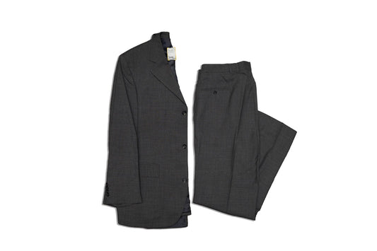 44 Andrea Da Cossato Gray Wool Solid Size 44 Suit